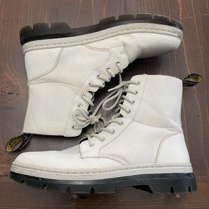 Doc Dr. Martens Combs II Poly Combat Boots White US Mens US Size 11 M Air Wick
